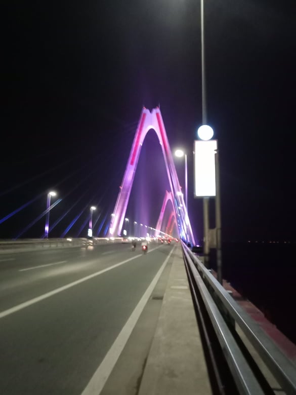 ハノイにあるニャチャン橋です。 　日本のODAで作られました。 橋のプレートには、「日本人の税金によって作られました」と書いてあるそうです。