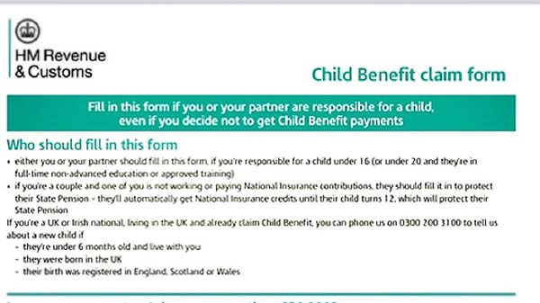 イギリスの児童手当申請(Child Benefit)