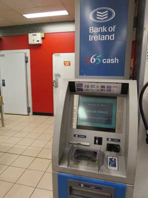 アイルランドの銀行ATM
