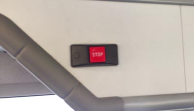 オランダのバスの降車ボタン