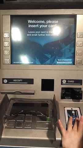 アイルランド ATM操作方法1