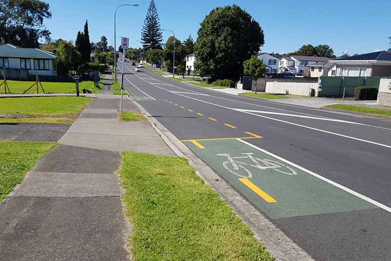 ニュージーランドの自転車専用レーン