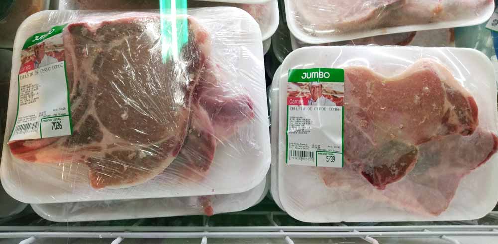 コロンビアの肉の物価