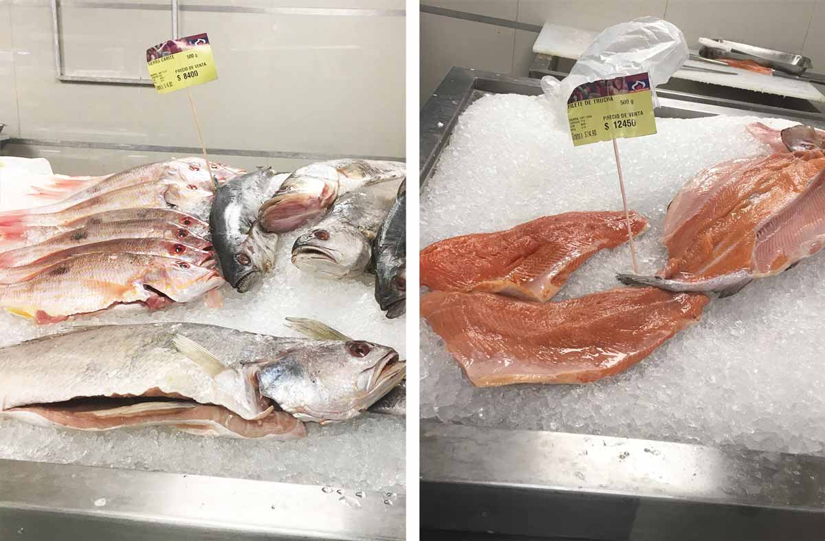 コロンビアの魚の物価