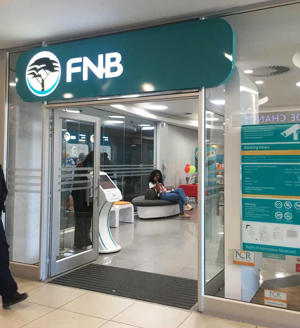 FNB BANK（エフエヌビー銀行） 南アフリカにある銀行のなかでも大手銀行のひとつ